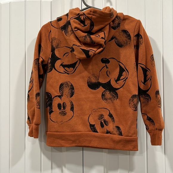 Kids Orange Mickey Mouse Hoodie - Picture 2 of 5